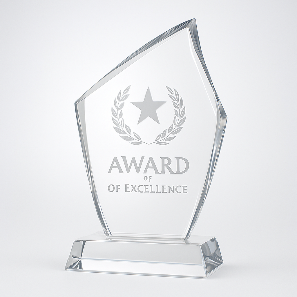 Premium crystal trophy